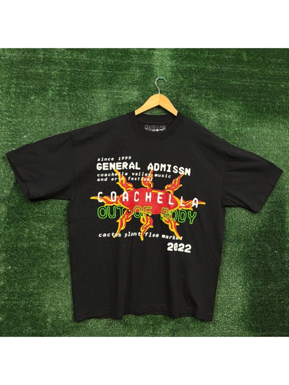 Out of Body 2022 Coachella Festival Cactus Plant Flea Market T-Shirt Size Extra